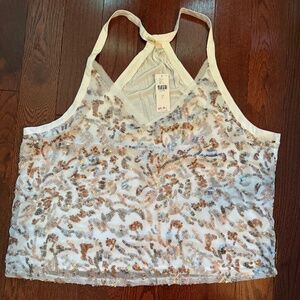 Anthropologie NWT Tiny Gwen Sequin Tank Sz L